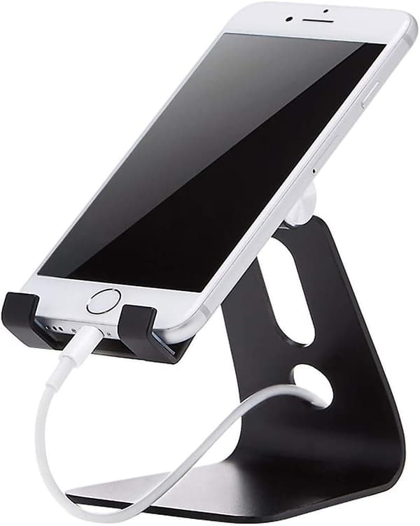 Sort justerbar mobiltelefonholder til iPhone og Android