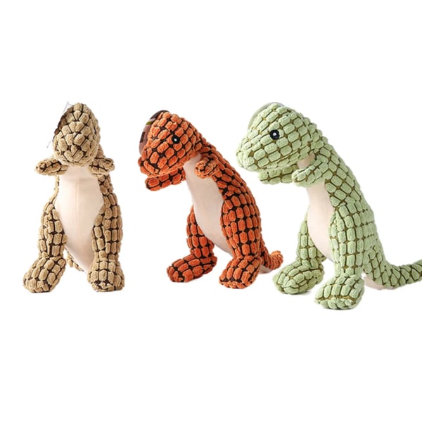 Plysch hundleksak Plysch hundleksak Manchester Slitstark interaktiv leksak, pipande dinosaurieform Plyschleksak Grön