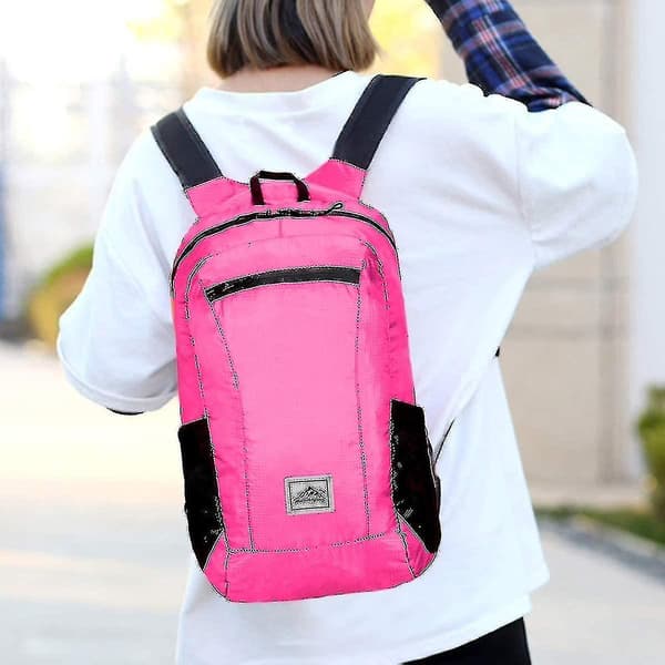 Ultralight Packable 20l Foldable Travel Hiking Backpack_h（Rose Red）