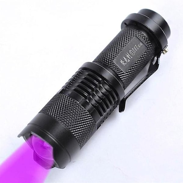 Taskulamppu Led-taskulamppu Zoomable Led-taskulamppu Taskulamppu 365nm Ultra Violet Blacklight AA-paristo（B）