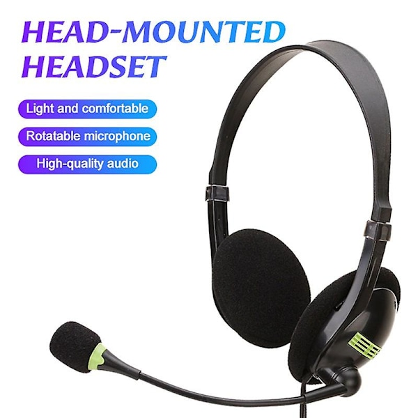 Hodetelefoner Usb/3,5 mm Grensesnitt Lot Mic Gaming Headset Pc Øretelefon Stereo Bærbar Datamaskin Kablet Hodetelefoner Hodetelefon Med Mikrofon