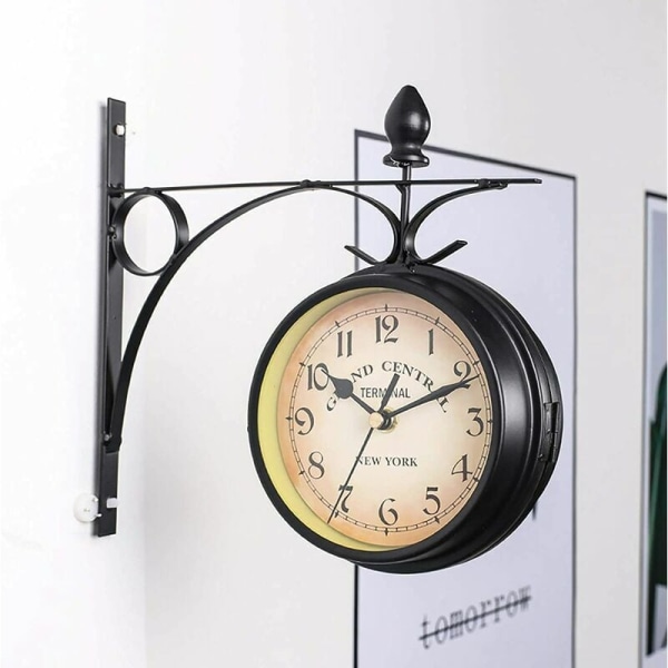 Paddington Station Nostalgic Wall Clock Nostalgisk dekorativt ur i antikt look til ophængning i den indendørs have