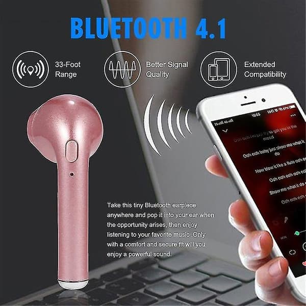 Trådlösa öronsnäckor Musik In-ear hörlurar Bluetooth headset V4.1+edr med mikrofon