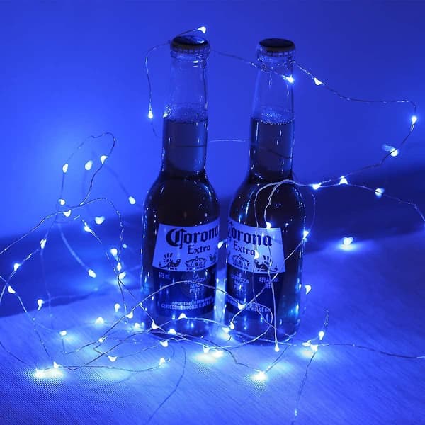 Solcelledrevne lyskæder Mini 100 LED kobbertrådslys Fe lys Vandtætte solcelledrevne dekorationslys