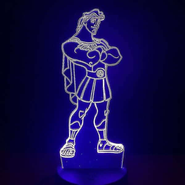 Heracles 3D LED Natlampe Soveværelse Bordlampe Farveskiftende