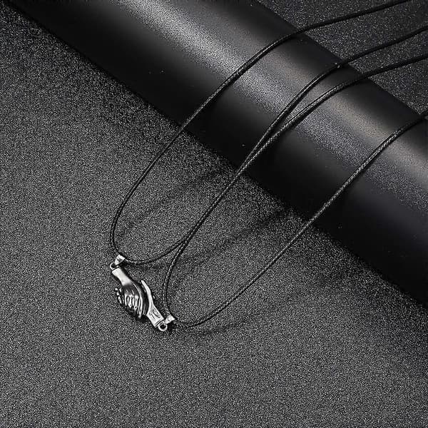 Magnetisk Handskakningshänge Halsband Par Kragekedja Present Till Kvinnor