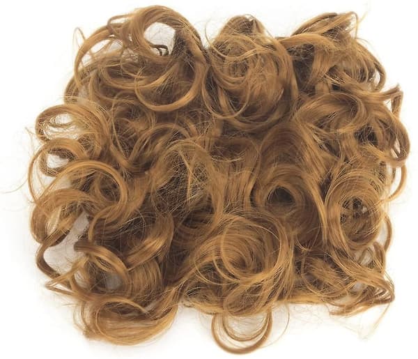Kort krøllet oppsett snøring hestehale hår extensions hårstykker Scrunchy
