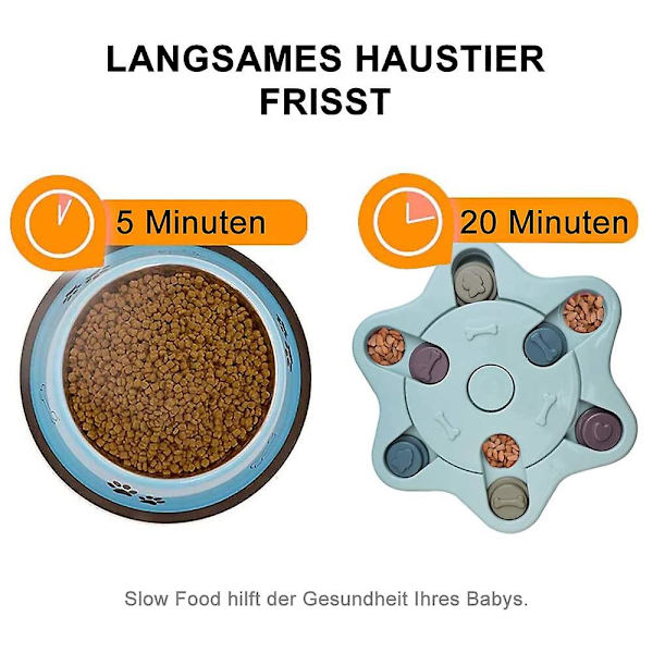 Interaktivt pusselspel hund leksak, godis dispenser för hundar träning rolig utfodring, färgglad design långsam matare för att hjälpa husdjur matsmältning