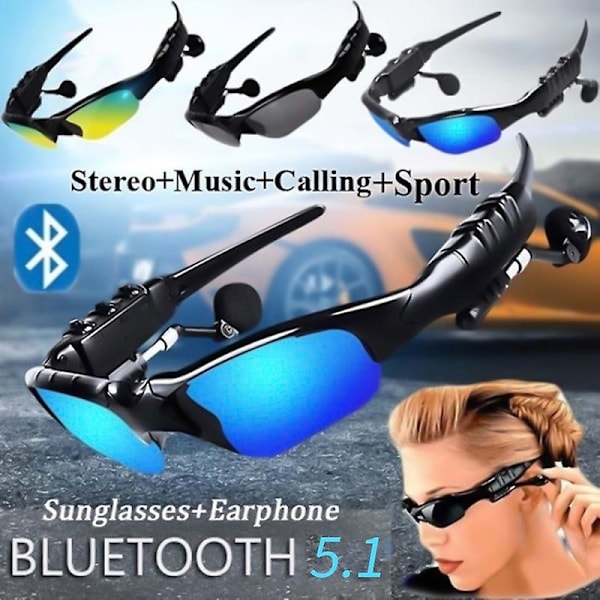 2 in 1 Bluetooth-kuulokkeet aurinkolasit mikrofonilla polarisoidut kevyet aurinkolasit kuulokkeet langattomat kuulokkeet ulkoiluun urheiluun ajamiseen ratsastuslasit