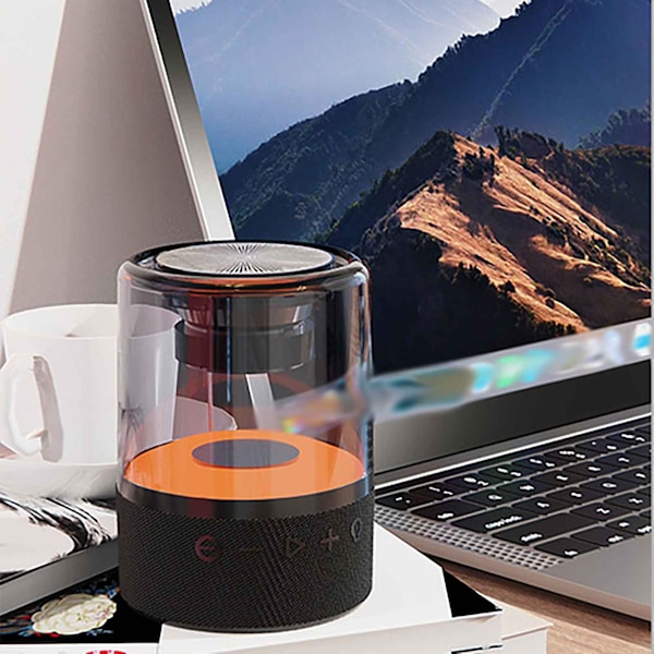 Intelligent Bluetooth-højttaler Bluetooth-højttaler Høj lydkvalitet Stor volumen Hjemmekortindsætning Bas-højttaler（Gratis størrelse，Sort）
