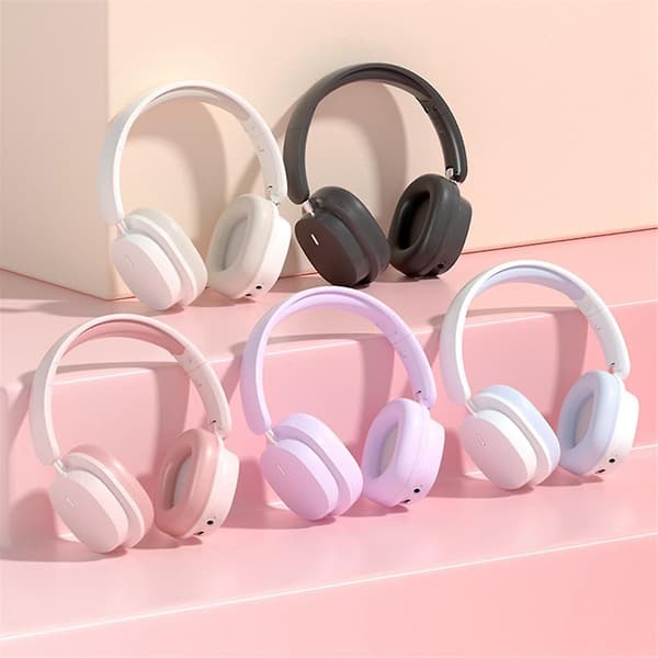 Headset Bluetooth Headset Brusreducering Trådlöst Spelheadset Lång Batteritid Mobiltelefon Multifunktionsheadset, B（Elegant Svart）