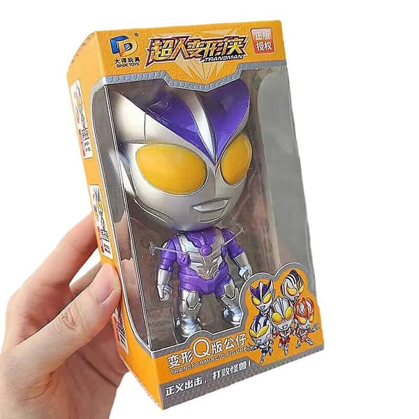 Versi Ultraman Leke Figur Leke Kapsel Deformasjon Leke Til Gutter (Rød)