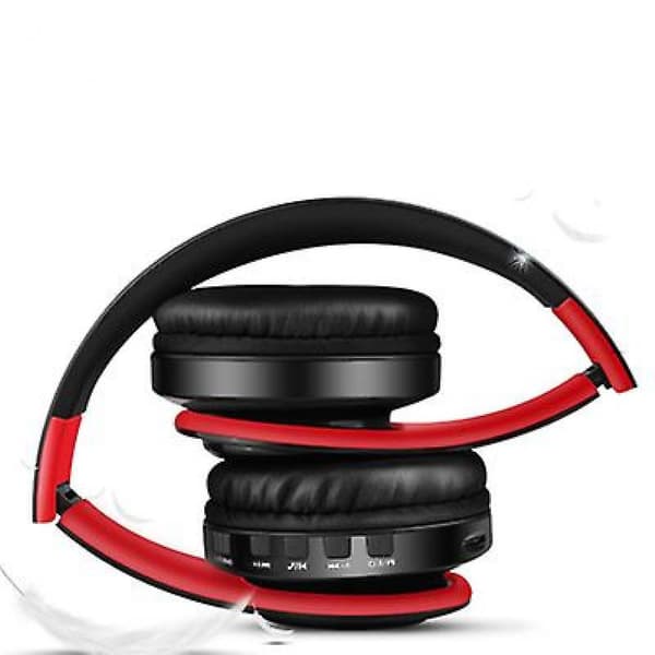 Trådløse Bluetooth-øretelefoner, High Definition Stereo Foldable Headset (sort + blå)