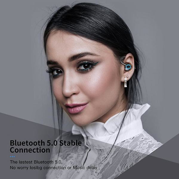 Urheilu Langattomat Bluetooth-kuulokkeet Vedenpitävät Korvatulpat Bluetooth 5.1 Kuulokkeet Mikrofonilla Kosketusohjaus 9d Hifi Kuulokkeet(musta)