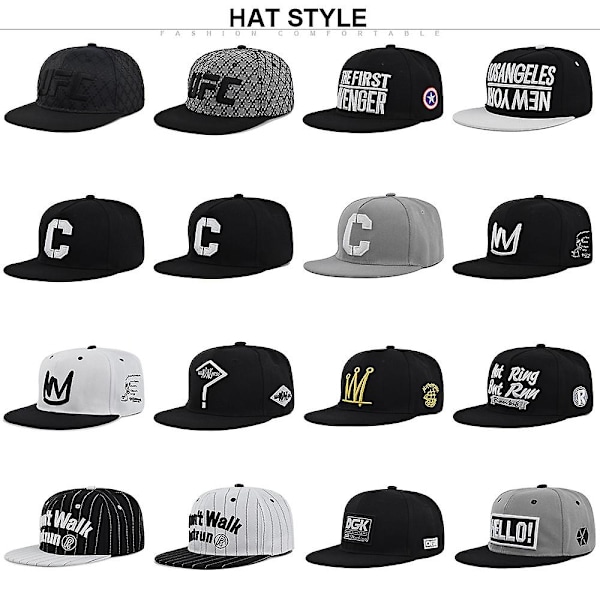Tredimensionell broderi Hip-hop hatt broderad basebollkeps personlighet platt brätte hatt Trucker hatt till ungdom trendig hatt