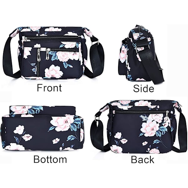 Handväskor och axelväskor för kvinnor Crossbody Bag Messenger Bags stor kapacitet messenger bag Floral-d