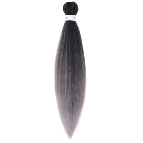 En regnbue gradient farve hår forudstrakt hæklet hår filament 26 tommer 20240105（Multicolor）