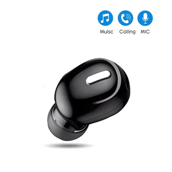 Trådløs Bluetooth Single Ear Sports Bluetooth Headset med Mikrofon Håndfri In-Ear Headset（Sort）