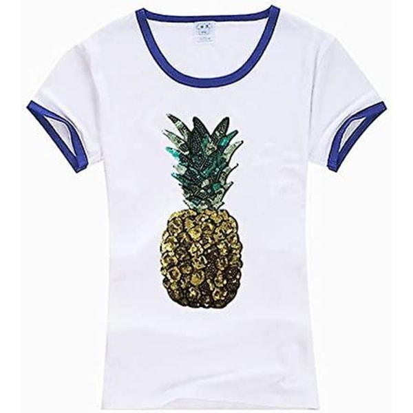 Dww-1 pakke med store ananas strykejern-på lapper, broderte frukt paljett applikasjoner, sy-på applikasjoner for kostyme dekorasjoner, dekorasjon