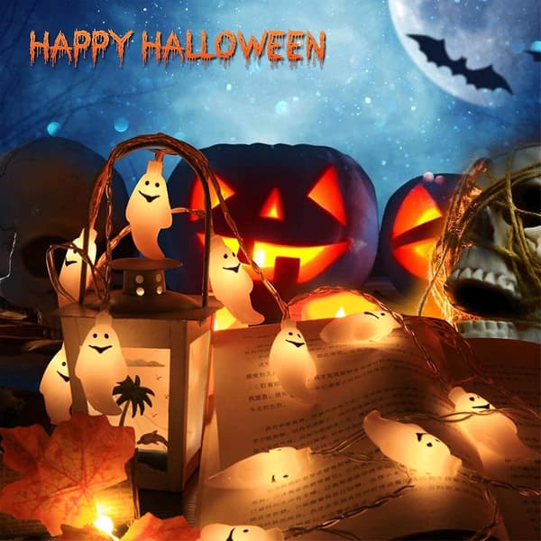 Halloween Lys Kæde 3m*20 LED Spøgelse Lys Kæde Halloween LED Lys Kæde