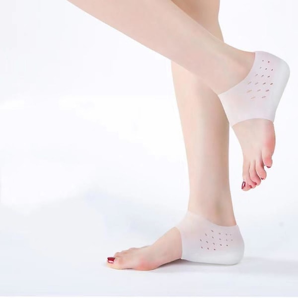 Dww-Silicone Heel Cups Height Increase Inserts Heel Protectors Cushion Heel Pads Cover Invisible Heighten Insoles 1 Pair (3.