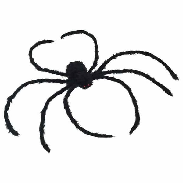vidaXL Halloween Edderkoppdekorasjon med Spindelvev, 4 stk, Polyester, Halloween-dekorasjon, Gotisk Stuepynt 42020055