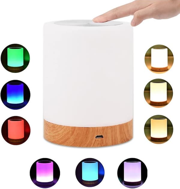 LED-nattelys, sengelampe, stemningslys, bærbar smart touch-kontrol nattelys, LED-sengelampe