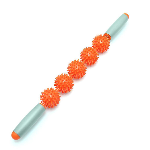 Yoga Stick Muskelrulle Massage Afslapning Yoga Fascia Stick Med 5 Pigkugler Til Sport Fitness