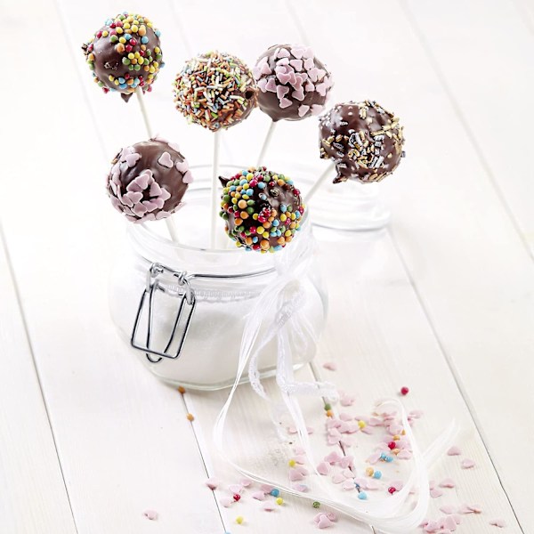 Kakepop-butler, stativ for opptil kakepops, plast, transparent