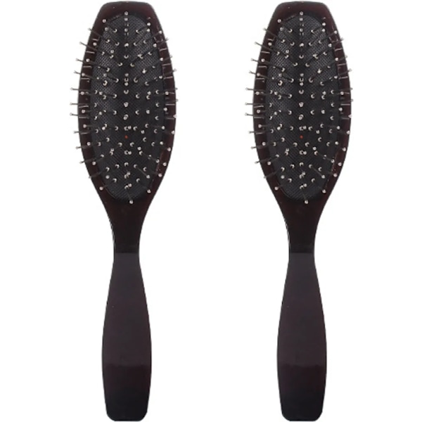 Perukborste för syntetiska peruker, syntetisk perukborste för äkta hår, perukkam för lace front (svart)