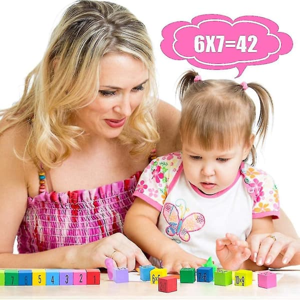 1x1 Siffror Inlärning För Grundskolebarn, Trä Abacus 1x1, Barn Pedagogisk Leksak Present