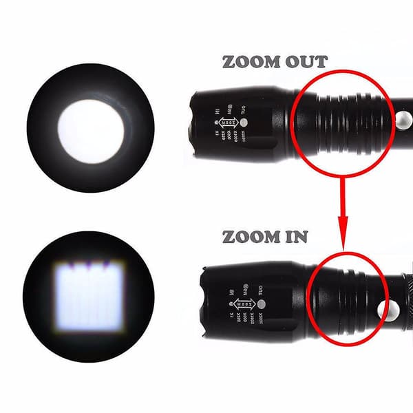 Taskulamppu Led-taskulamppu 5000LM G700 LED-taskulamppu X800 Zoom Super Bright Military Light Lamp（A）