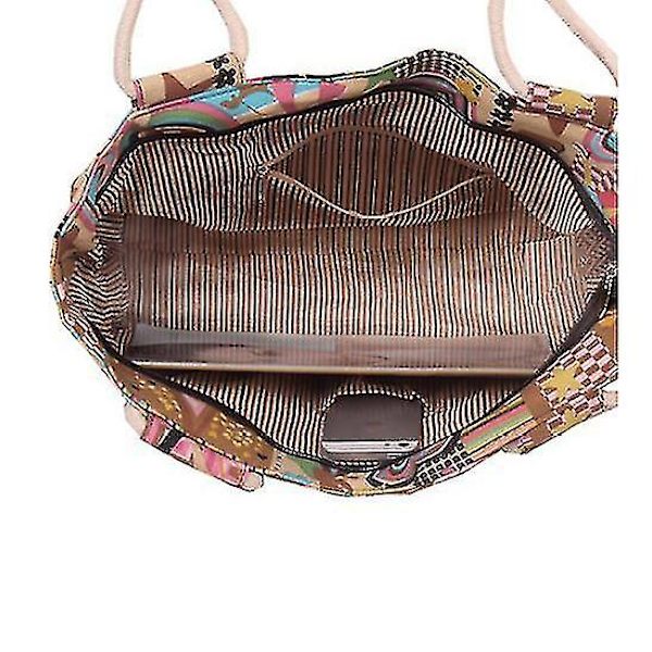 Casual Canvas Bag Shopping Bag En Axel Tryckt Tygväs Canvas Bag