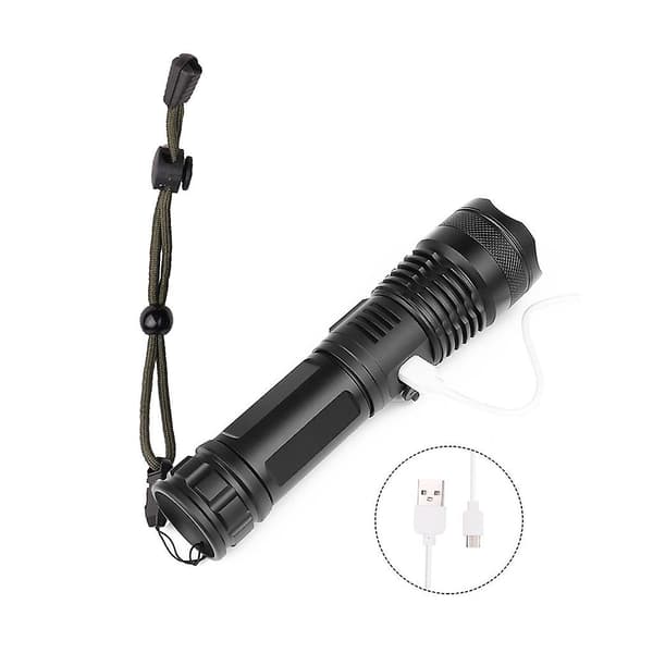 Tehokas XHP50 Zoom-taskulamppu LED USB-ladattava taskulamppu otsalamppu