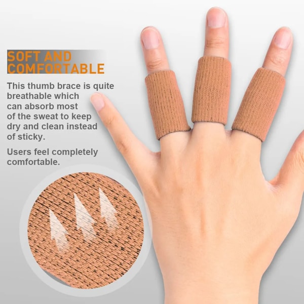 Elastiska fingerbeskydd, sportfingerskenor, tumstöd för smärtlindring, artrit, triggerfingerlindring, justerbart stöd (färg)