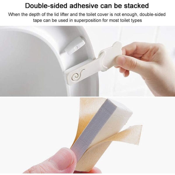 Cover Toalettsitshöjare Anti-sticker Undvik att röra självhäftande hygien – vit panda