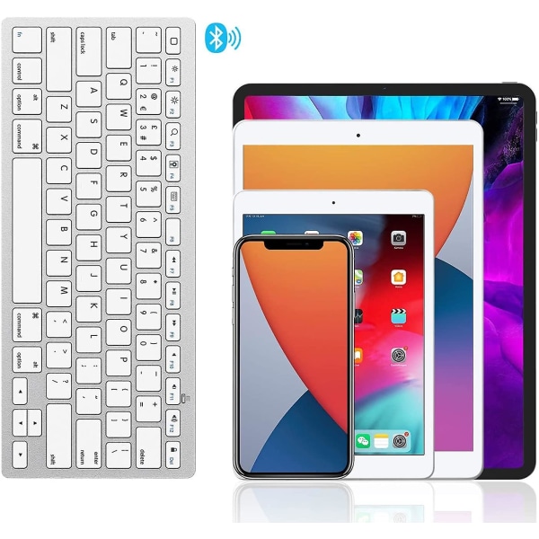 Bluetooth tangentbord kompatibelt med nya Ipad 10.2 (9:e generationen 2021/8:e