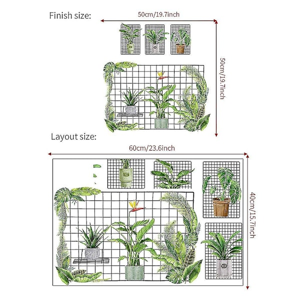 Numb Grid Planter Mærkat Mærkat