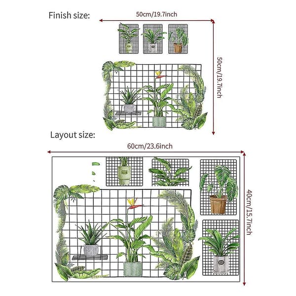 Numb Grid Plants Sticker Dekal