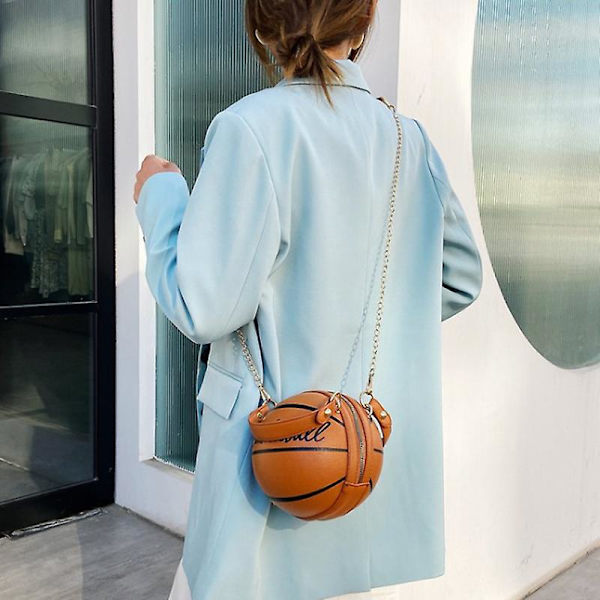 Bold håndtaske Personlighed Dame Læder Fodbold Basketball Taske Bold Punge（FODBOLD）