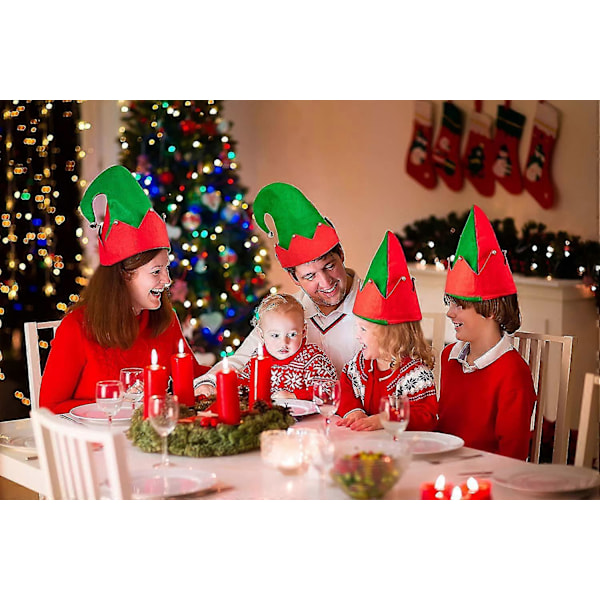Juldekoration för månbåt 3-pack tomteluva i filt - Klocka Julhelg Festkläder favoritgåva Tillbehör