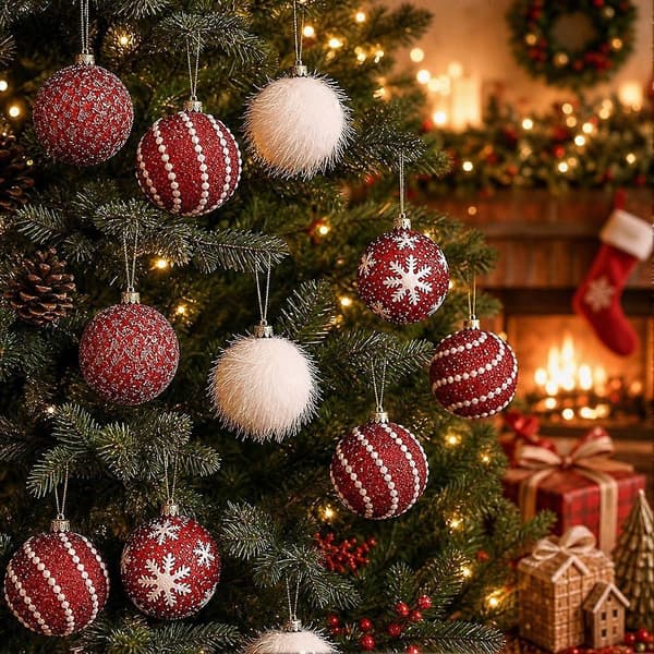 Juletrekule - Festlig julepynt til hjemmet, lett å henge opp Golden