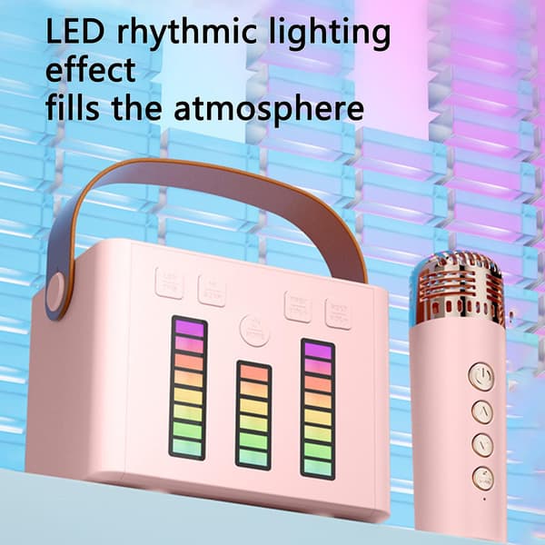 Färgglada lampor Bluetooth-högtalare med mikrofon Multifunktionell Bluetooth-ljud Trådlös ministereo