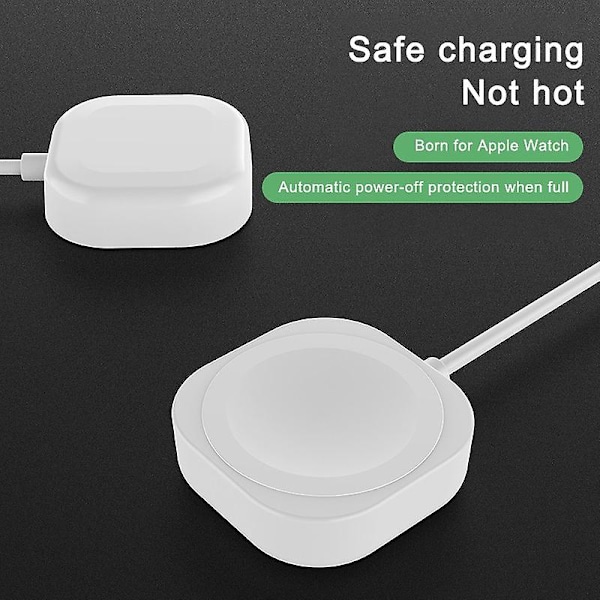 Trådløs lader for Iwatch1, Iwatch2, Iwatch3, Iwatch4, Iwatch5 - Hvit
