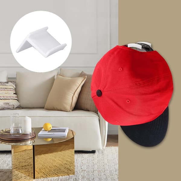 10 stk Baseballhatt Krok Vegg Minimalistisk Viskose Minimalistisk Design Solid Dobbeltsidig Lim Umerket Hattekrok
