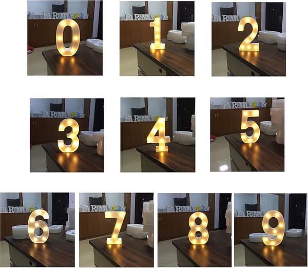 Lys op digitale LED-tallamper bogstavlamper til boligindretning
