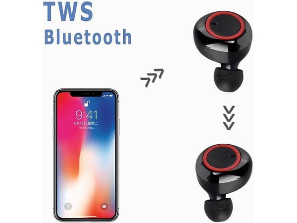 Alin218-4 True Wireless Bluetooth-øretelefoner (i øret - mikrofon - sort)