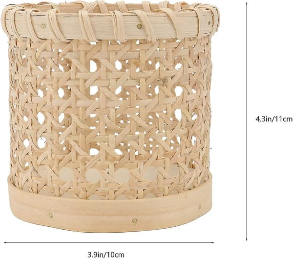Rattan pennhållare handvävd korg i rotting - primärfärg