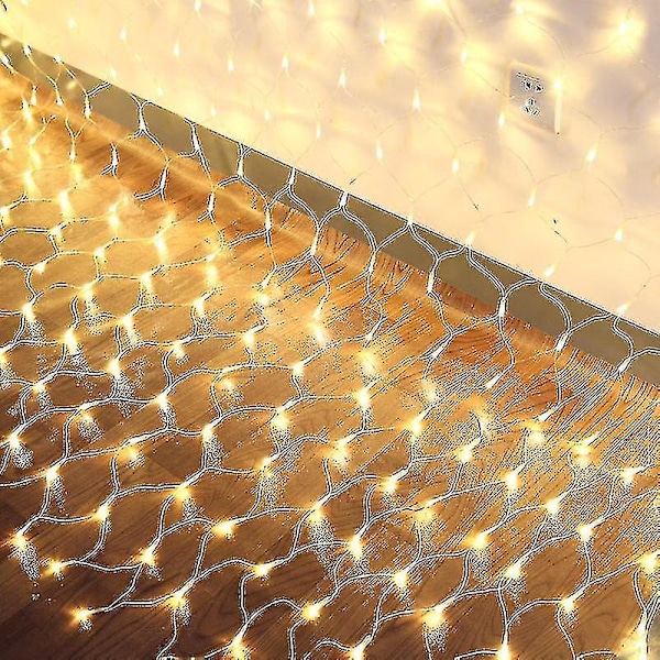 Led-lyskæde net mesh fe-lys til festival bryllup julefest dekoration