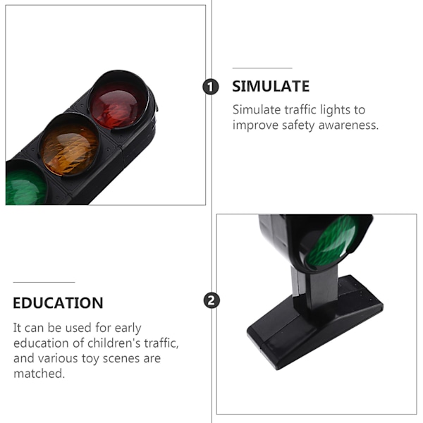 1 kpl Luova lasten simuloitu liikennevalomalli Hauska turvallisuusopetusteline（20x8 cm，Valikoitu väri）
